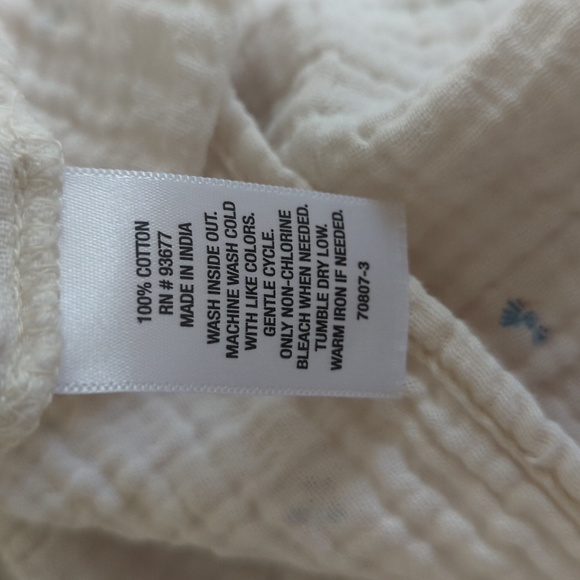 a.n.a 100% cotton off white with blue flowers. XL top. - Picture 9 of 9